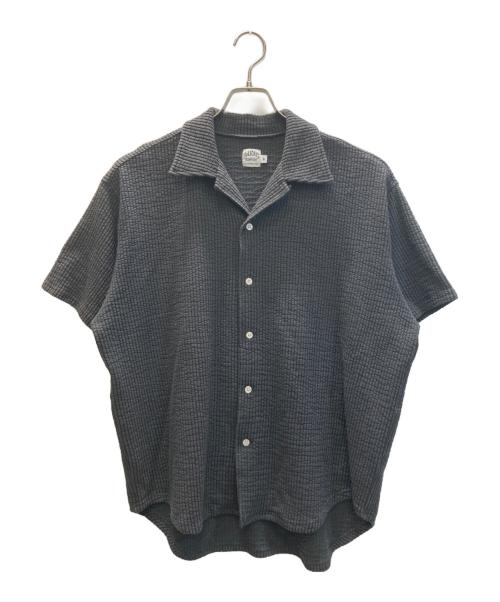 RIDING HIGH（ライディングハイ）RIDING HIGH (ライディングハイ) シアサッカージャージーオープンカラーシャツ グレー サイズ:Mの古着・服飾アイテム