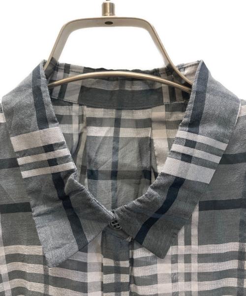 journal standard luxe（ジャーナルスタンダード ラックス）journal standard luxe (ジャーナルスタンダード ラックス) シアードビーチェックフレンチスリーブシャツ ブラック サイズ:FREEの古着・服飾アイテム