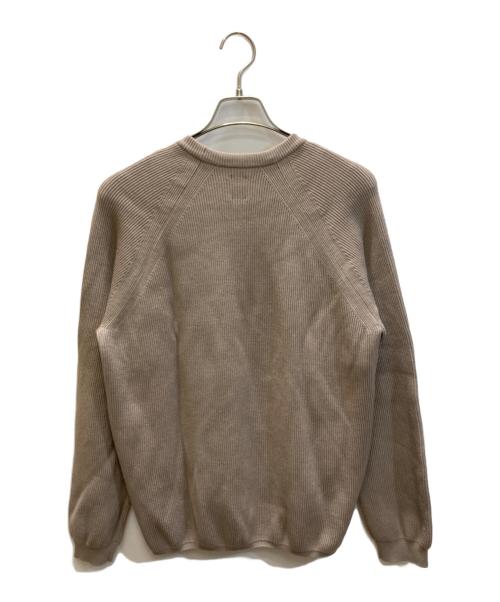 BATONER（バトナ―）BATONER (バトナ―) EXTRA HARD TWIST WOOL CREW NECK Mocha / エクストラ ハードツイスト ウール クルーネック ベージュ サイズ:2の古着・服飾アイテム