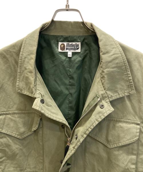 A BATHING APE（ア ベイシング エイプ）A BATHING APE (ア ベイシング エイプ) ミリタリージャケット グリーン サイズ:2XLの古着・服飾アイテム