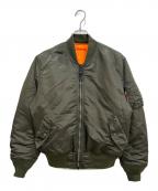 ALPHAアルファ）の古着「MA-1ジャケット」｜グリーン
