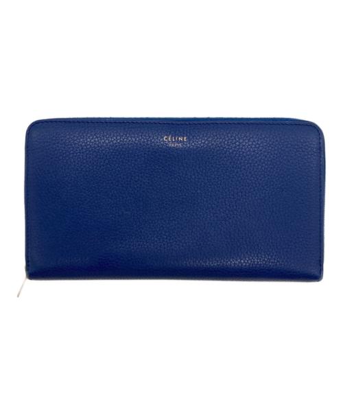 CELINE（セリーヌ）CELINE (セリーヌ) ラウンドジップウォレット ネイビーの古着・服飾アイテム