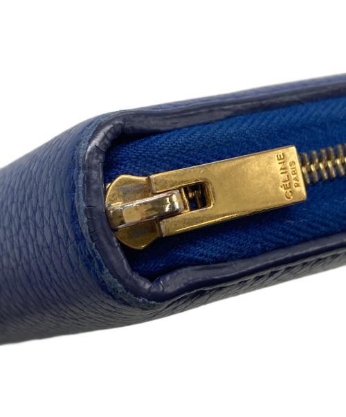 CELINE（セリーヌ）CELINE (セリーヌ) ラウンドジップウォレット ネイビーの古着・服飾アイテム
