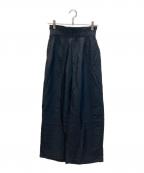 uncraveアンクレイヴ）の古着「ドレープツイルワイドパンツ」｜ネイビー