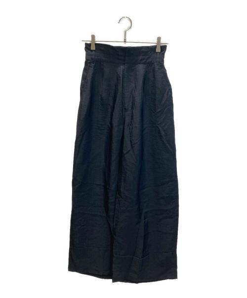 uncrave（アンクレイヴ）uncrave (アンクレイヴ) ドレープツイルワイドパンツ ネイビー サイズ:SIZE Sの古着・服飾アイテム