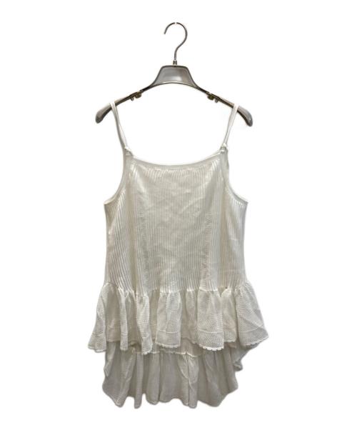 SLOBE IENA（スローブ イエナ）SLOBE IENA (スローブ イエナ) tgor (トゴール) フリル キャミソール ホワイト サイズ:Freeの古着・服飾アイテム