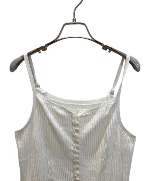 SLOBE IENA（スローブ イエナ）SLOBE IENA (スローブ イエナ) tgor (トゴール) フリル キャミソール ホワイト サイズ:Freeの古着・服飾アイテム