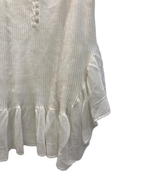 SLOBE IENA（スローブ イエナ）SLOBE IENA (スローブ イエナ) tgor (トゴール) フリル キャミソール ホワイト サイズ:Freeの古着・服飾アイテム