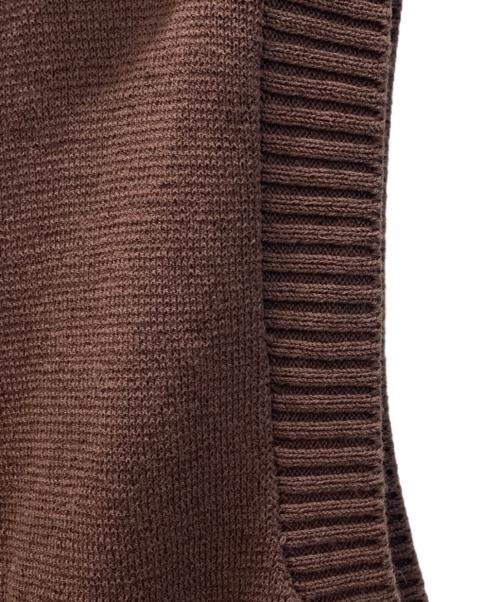 SLOBE IENA（スローブ イエナ）SLOBE IENA (スローブ イエナ) ダブルポケットニットベスト ブラウン サイズ:FREEの古着・服飾アイテム