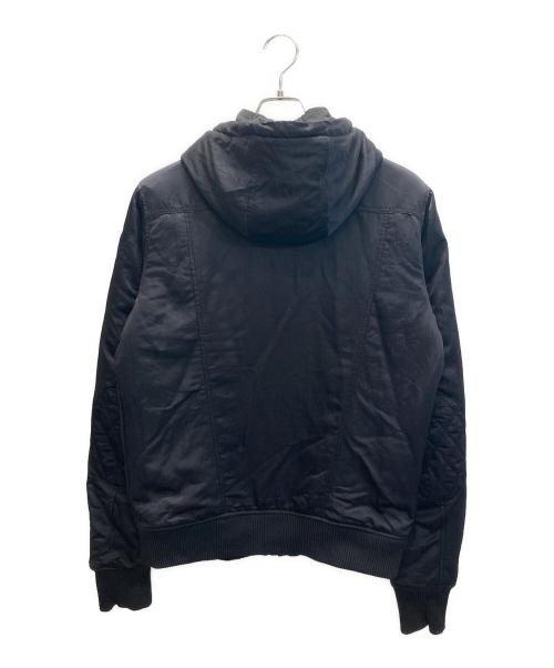 DIESEL（ディーゼル）DIESEL (ディーゼル) ミリタリー ナイロン フーデットジャケット ブラック サイズ:SIZE Lの古着・服飾アイテム
