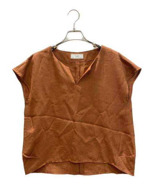 SLOBE IENA（スローブ イエナ）SLOBE IENA (スローブ イエナ) リネンライクブラウス×パンツセットアップ ブラウン サイズ:Sの古着・服飾アイテム