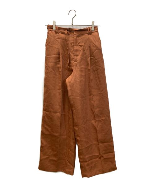 SLOBE IENA（スローブ イエナ）SLOBE IENA (スローブ イエナ) リネンライクブラウス×パンツセットアップ ブラウン サイズ:Sの古着・服飾アイテム