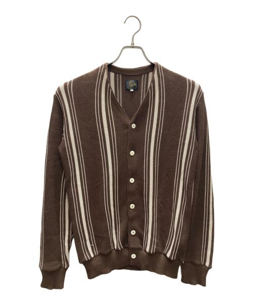 Needles（ニードルズ）Needles (ニードルズ) V Neck Cardigan Purl Stitch（ブイネック カーディガン パール ステッチ） ブラウン サイズ:Mの古着・服飾アイテム