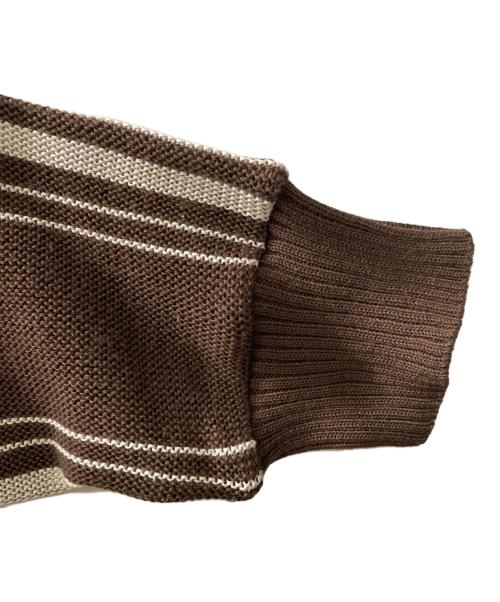 Needles（ニードルズ）Needles (ニードルズ) V Neck Cardigan Purl Stitch（ブイネック カーディガン パール ステッチ） ブラウン サイズ:Mの古着・服飾アイテム