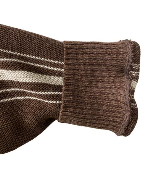 Needles（ニードルズ）Needles (ニードルズ) V Neck Cardigan Purl Stitch（ブイネック カーディガン パール ステッチ） ブラウン サイズ:Mの古着・服飾アイテム