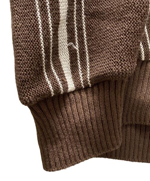 Needles（ニードルズ）Needles (ニードルズ) V Neck Cardigan Purl Stitch（ブイネック カーディガン パール ステッチ） ブラウン サイズ:Mの古着・服飾アイテム