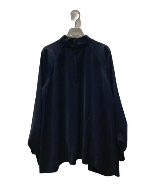 ENFOLD（エンフォルド）ENFOLD (エンフォルド) PE DOUBLE CROSS HIGH NECK BLOUSE ブラック サイズ:Mの古着・服飾アイテム