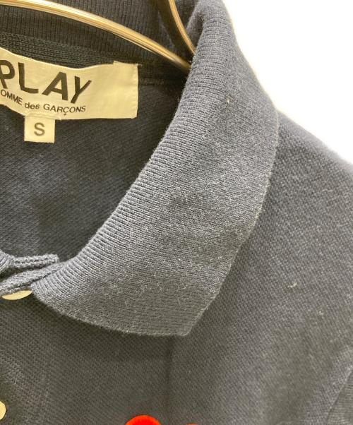 PLAY COMME des GARCONS（プレイコムデギャルソン）PLAY COMME des GARCONS (プレイコムデギャルソン) ハートロゴワッペン ポロシャツ ネイビー サイズ:Sの古着・服飾アイテム