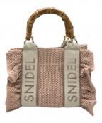 Snidelスナイデル）の古着「フリルロゴバンブーバッグ」｜ピンク