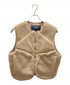 entire studiosエンタイアスタジオ）の古着「Fluffy Vest」｜ベージュ