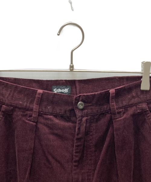 Schott（ショット）Schott (ショット) CORDUROY WORK PANTS ボルドー サイズ:XLの古着・服飾アイテム