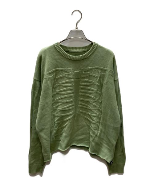 FUCKING AWESOME（ファッキンオーサム）FUCKING AWESOME (ファッキンオーサム) Skeleton Sweater グリーン サイズ:Mの古着・服飾アイテム