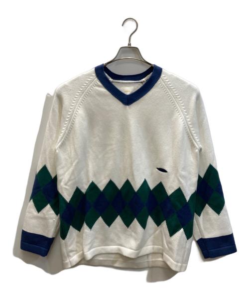 ballaholic（ボーラホリック）ballaholic (ボーラホリック) Easy Jersey Knit Sweater ホワイト サイズ:Mの古着・服飾アイテム