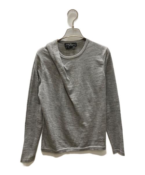 Salvatore Ferragamo（サルヴァトーレ フェラガモ）Salvatore Ferragamo (サルヴァトーレ フェラガモ) アンサンブルカーディガン グレー サイズ:Mの古着・服飾アイテム