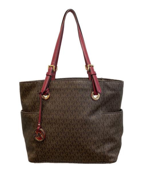 MICHAEL KORS（マイケル・コース）MICHAEL KORS (マイケル・コース) MK柄 トートバッグ ブラウンの古着・服飾アイテム