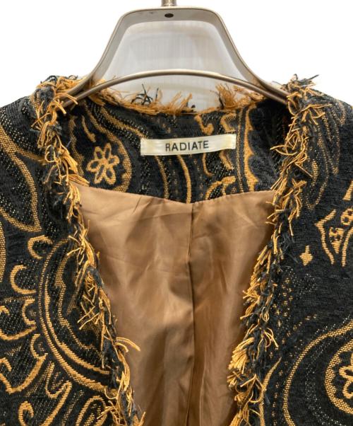 Radiate（ラディエイト）RADIATE (ラディエイト) ペイズリー柄コート ブラック×ブラウン サイズ:SIZE Freeの古着・服飾アイテム