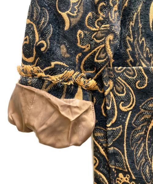 Radiate（ラディエイト）RADIATE (ラディエイト) ペイズリー柄コート ブラック×ブラウン サイズ:SIZE Freeの古着・服飾アイテム