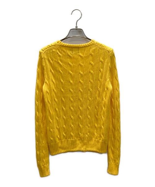 POLO RALPH LAUREN（ポロ・ラルフローレン）POLO RALPH LAUREN (ポロ・ラルフローレン) クルーネックニット イエロー サイズ:Mの古着・服飾アイテム