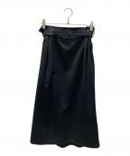 Y'sワイズ）の古着「ベルト付スカート」｜ブラック