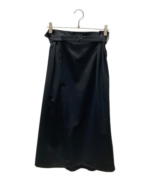 Y's（ワイズ）Y's (ワイズ) ベルト付スカート ブラック サイズ:FREEの古着・服飾アイテム