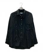 MAISON SPECIALメゾンスペシャル）の古着「2WAY Asymmetry Prime-Over Shirt」｜ブラック
