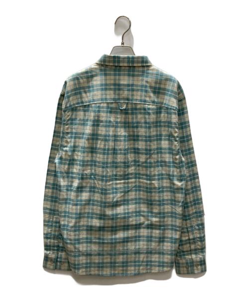 HUF（ハフ）HUF (ハフ) MODAL LS PLAID SHIRT ブルー×ベージュ サイズ:Mの古着・服飾アイテム