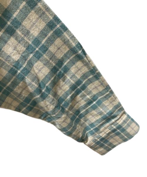 HUF（ハフ）HUF (ハフ) MODAL LS PLAID SHIRT ブルー×ベージュ サイズ:Mの古着・服飾アイテム