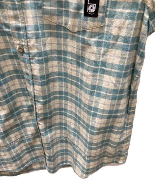 HUF（ハフ）HUF (ハフ) MODAL LS PLAID SHIRT ブルー×ベージュ サイズ:Mの古着・服飾アイテム