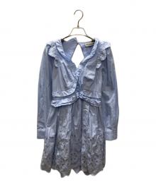 SELF PORTRAIT（セルフ ポートレイト）の古着「ブラウスワンピース」｜ブルー