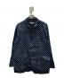 Engineered Garments（エンジニアードガーメンツ）の古着「ドット柄切替テーラードジャケット」｜ネイビー×ホワイト
