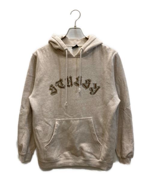 stussy（ステューシー）stussy (ステューシー) プルオーバーパーカー ベージュ サイズ:Sの古着・服飾アイテム