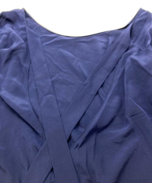 PRADA（プラダ）PRADA (プラダ) シルクドレスワンピース ネイビー サイズ:36の古着・服飾アイテム