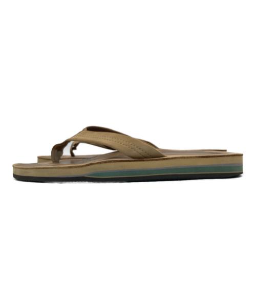 RAINBOW（レインボー）RAINBOW (レインボー) California General Store (カリフォルニアジェネラルストア) DOUBLE LAYER SANDALS ベージュ サイズ:下記参照の古着・服飾アイテム