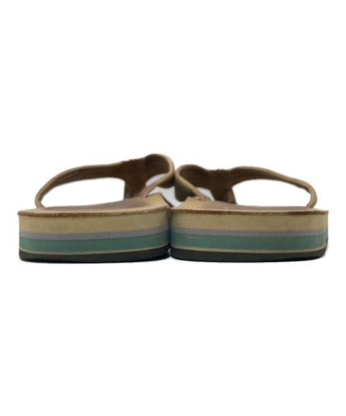 RAINBOW（レインボー）RAINBOW (レインボー) California General Store (カリフォルニアジェネラルストア) DOUBLE LAYER SANDALS ベージュ サイズ:下記参照の古着・服飾アイテム