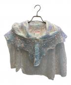 masuエムエーエスユー）の古着「RAGGED SEQUINS MINI CAPE」｜ホワイト