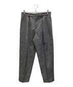 TOMORROW LANDトゥモローランド）の古着「ウールサキソニー 1プリーツパンツ」｜グレー