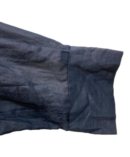 THIRD MAGAZINE（サードマガジン）THIRD MAGAZINE (サードマガジン) シルク混カシュクールシアーワンピース ネイビー サイズ:表記無しの古着・服飾アイテム