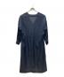 THIRD MAGAZINE (サードマガジン) シルク混カシュクールシアーワンピース ネイビー サイズ:表記無し：5000円