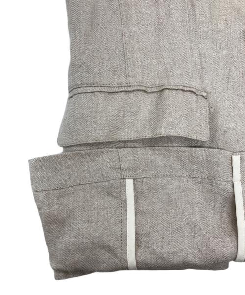 YANUK（ヤヌーク）YANUK (ヤヌーク) リネンジャケット ベージュ サイズ:SIZE Mの古着・服飾アイテム