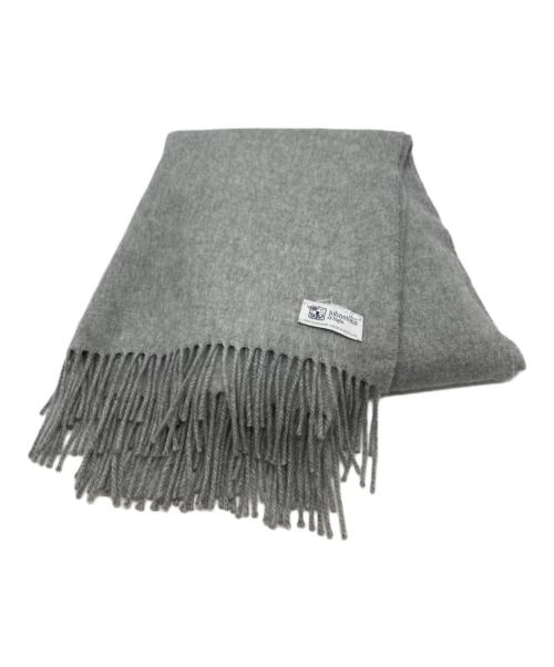 JOHNSTONS OF ELGIN（ジョンストンズオブエルガン）JOHNSTONS OF ELGIN (ジョンストンズオブエルガン) カシミヤストール グレーの古着・服飾アイテム